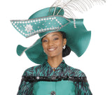 Elite Champagne h6121 green big hat