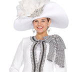 Elite Champagne h6162 off white big hat