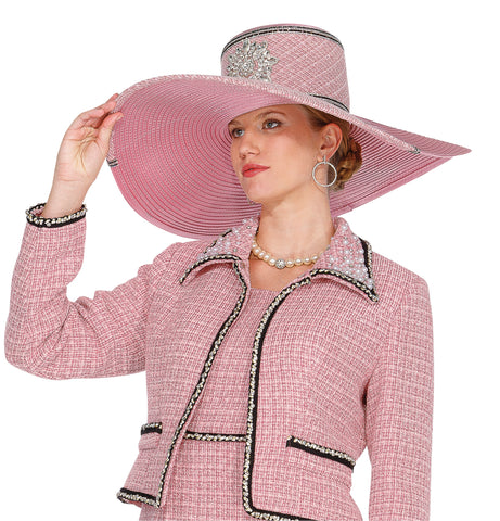 Elite Champagne h6163 pink big hat