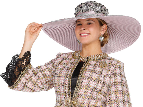 Elite Champagne h6165 pink big hat