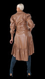 For Her NYC 82045 brown leather dress