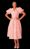 For Her NYC 82186 pink puff sleeve dress