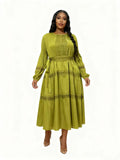 For Her NYC 83023 green midi dress