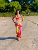 Splash Mesh Palazzo Pant