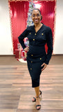 Donna Vinci Knit 13457 black knit dress