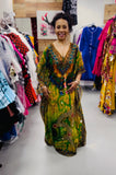 Green Kaftan Maxi Dress