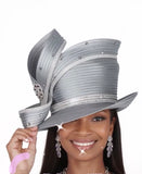 Elite Champagne H6453 silver small brim hat