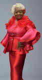 Donna Vinci 12165 Red skirt suit