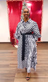 Donna Vinci 12063 animal print maxi dress
