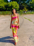 Mesh Splash Palazzo Pant
