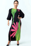 Print Crinkle Dress