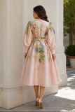 Pink Enchanted Bloom Midi Dress