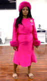 Lily & Taylor 4821 fuchsia pink dress