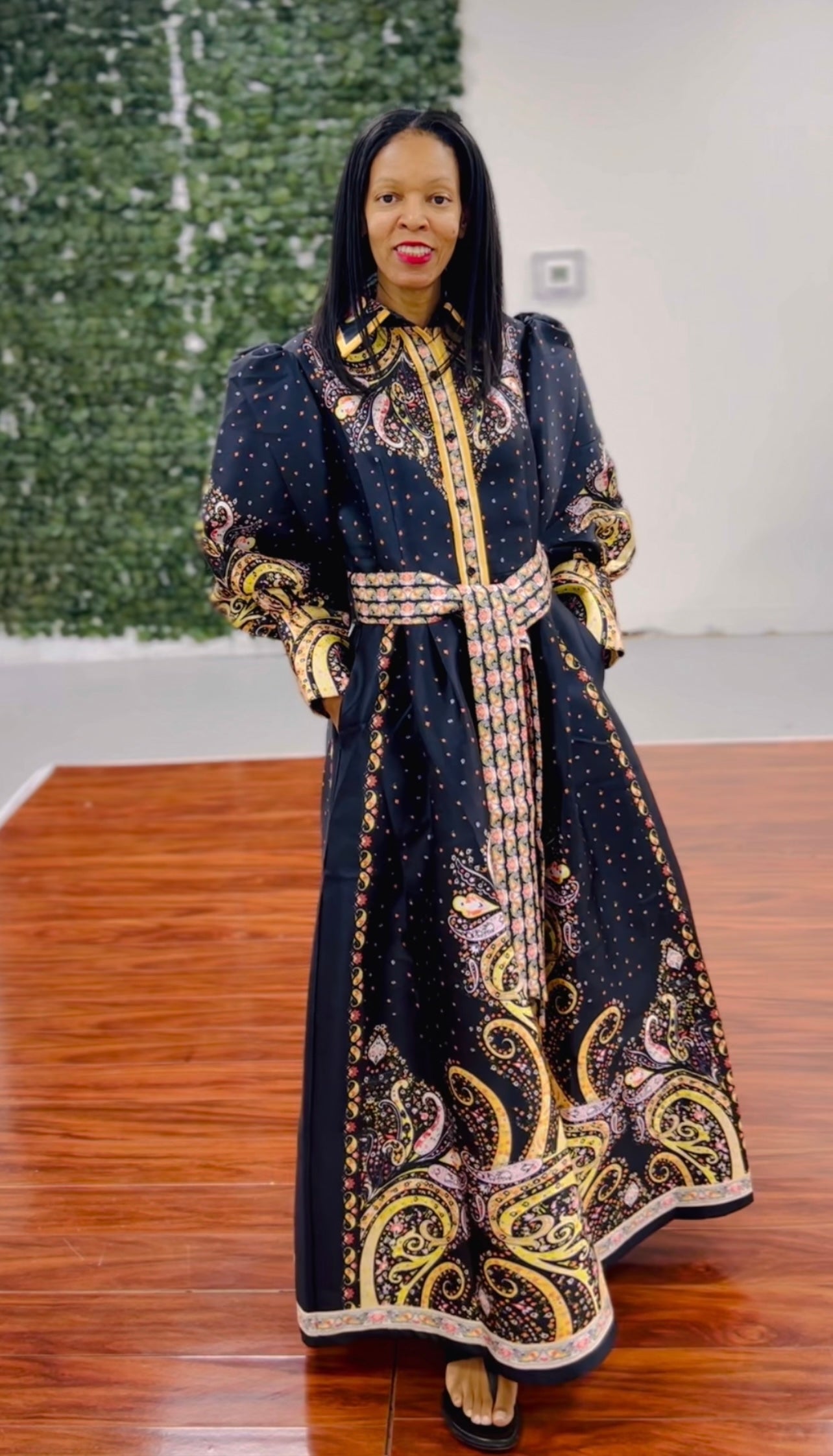 Puff Sleeve Print Dress  Diva's Den Fashion, LLC