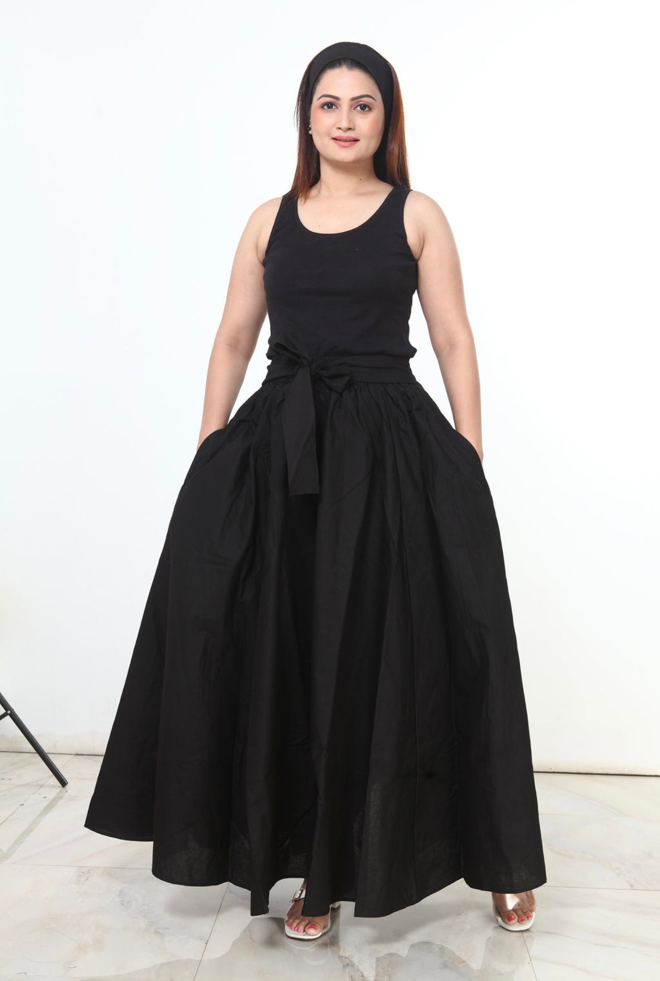 chinese dress ladies Solid Maxi Skirt – Diva's Den Fashion, LLC