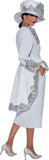 GMI 10042 white scuba skirt suit