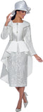 GMI 10052 white skirt suit