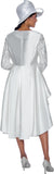 GMI 10052 lace white skirt suit