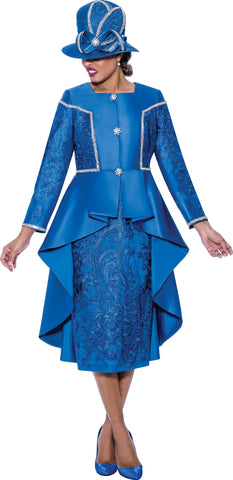 GMI 10052 royal blue skirt suit