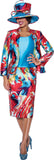 GMI 10193 turquoise skirt suit