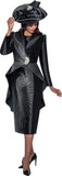 GMI 10212 black Skirt Suit