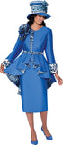 GMI 400552 royal blue skirt suit