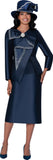 GMI 400593 navy blue skirt suit