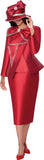 GMI 400593 burgundy skirt suit