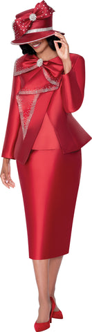 GMI 400593 burgundy skirt suit