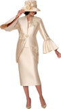 GMI 400603 Gold bell sleeve skirt suit
