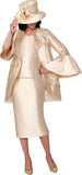 GMI 400603 gold skirt suit