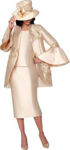 GMI 400603 gold skirt suit