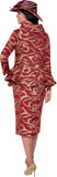 GMI 400632 burgundy skirt suit