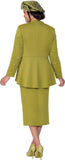 GMI 400663 olive green skirt suit