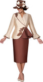 GMI 400992 brown skirt suit