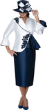 GMI 400992 navy blue skirt suit