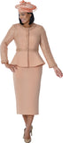 GMI 401842 peach scuba skirt suit