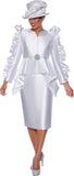 GMI 9862 white skirt suit