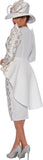 GMI 9912 white scuba skirt suit
