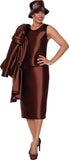 GMI 9983 brown skirt suit