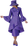GMI 402012 purple bell sleeve skirt suit
