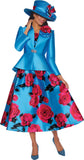 GMI 9832 Diva Blue Skirt Suit