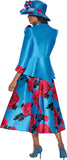 GMI 9832 Floral print Skirt Suit