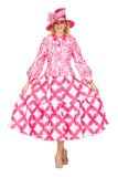 Giovanna D7223 hot pink print maxi dress