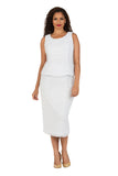 Giovanna 0961 white skirt suit