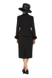 Giovanna 0970 black skirt suit