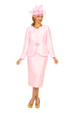 Giovanna 0980 baby pink skirt suit