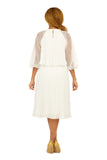 Giovanna 2456 off white chiffon dress