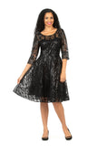 Giovanna D1537 black lace dress