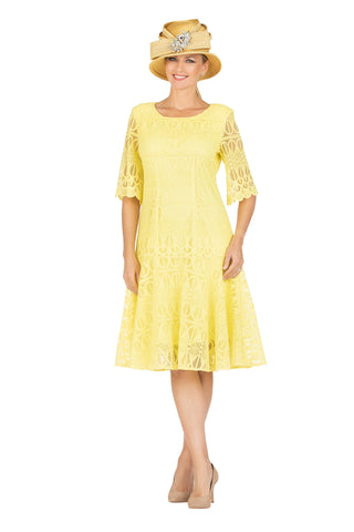Giovanna D1541 yellow lace dress